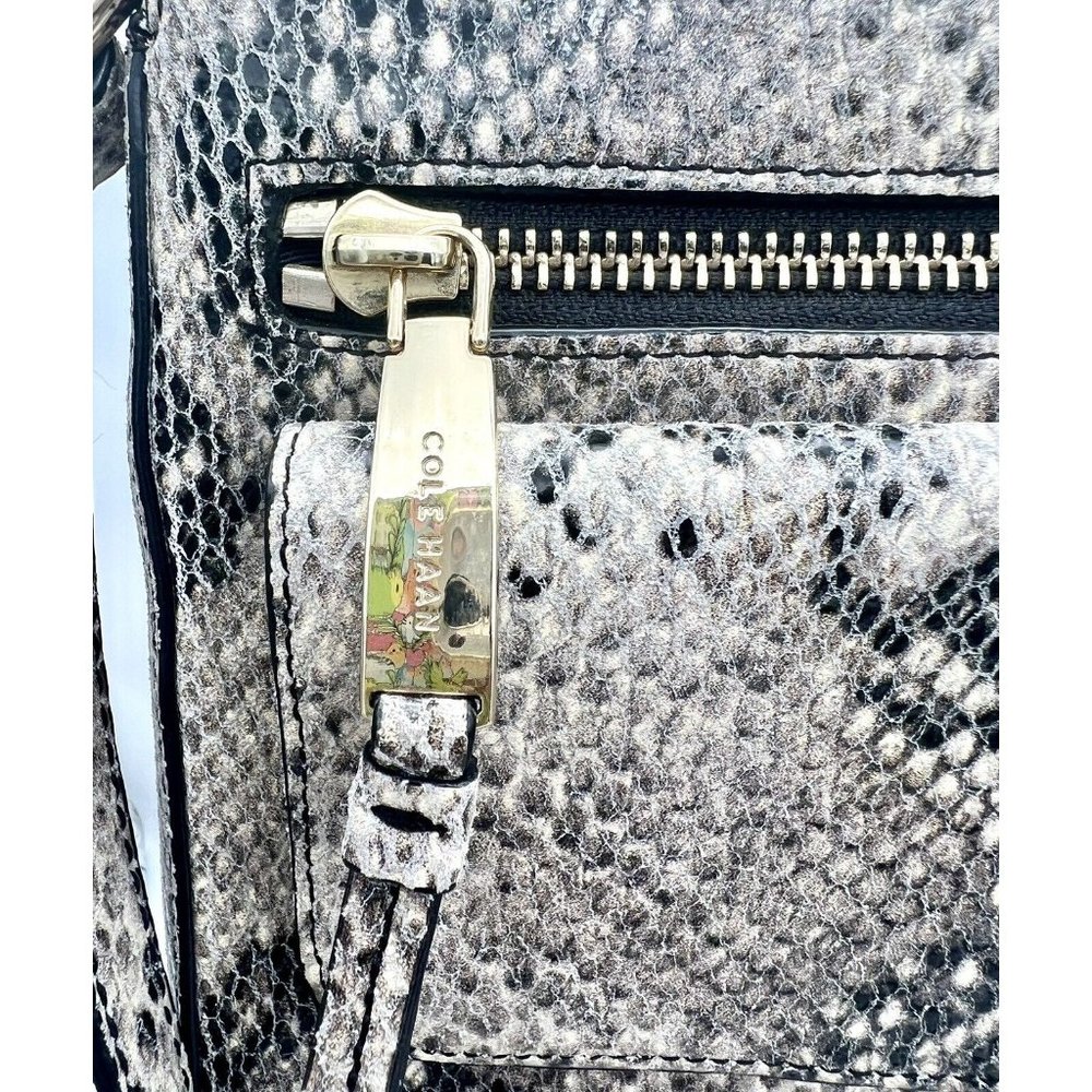 COLE HAAN Crossbody Purse Bag Snakeskin Leather Python Handbag - Picture 5 of 8